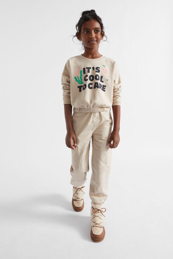 Elasticated Sweat  Ecru  hi-res