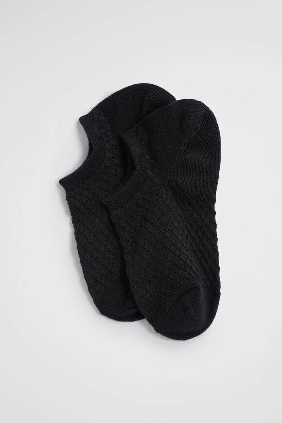 Jacquard Sneaker Sock  Black  hi-res