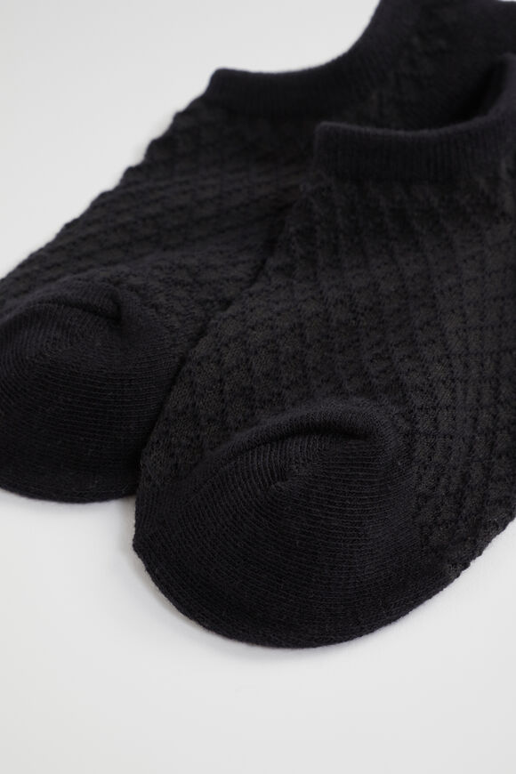 Jacquard Sneaker Sock  Black  hi-res