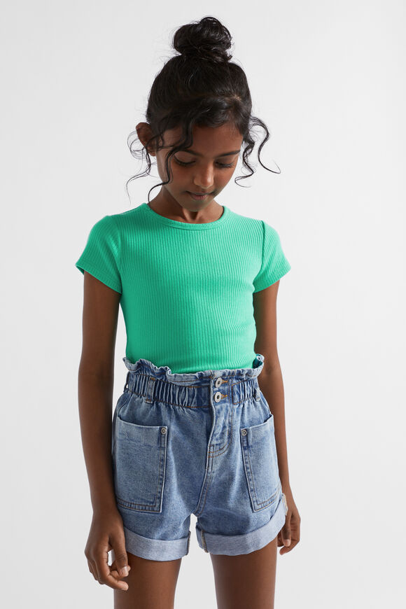 Core Rib Tee  Jade Green  hi-res