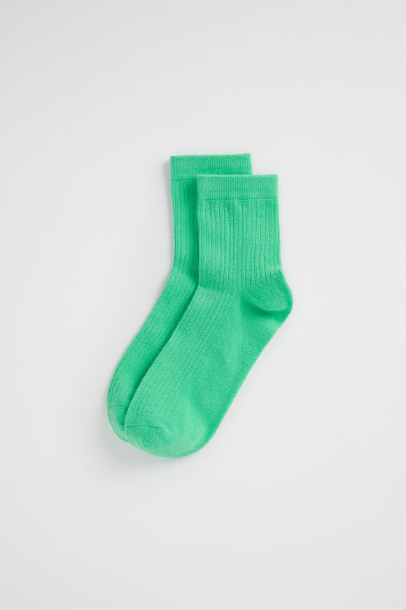 Quarter Crew Sock  Key Lime  hi-res