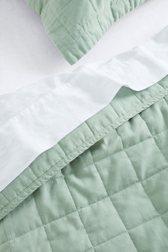 Quilted Coverlet  Sage Green  hi-res
