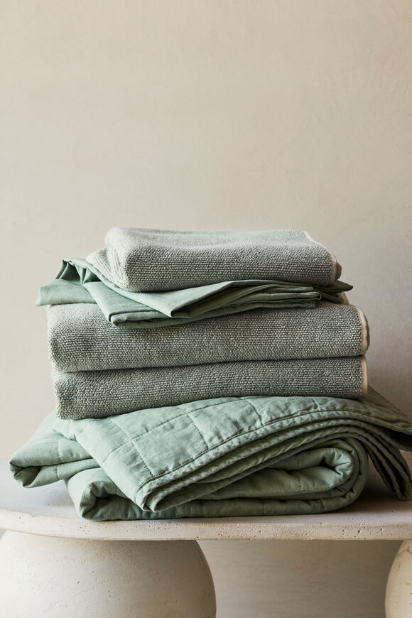 Quilted Coverlet  Sage Green  hi-res