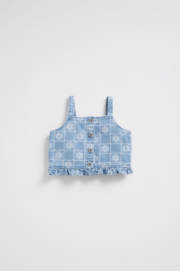 Daisy Check Cami  Clean Blue Wash  hi-res