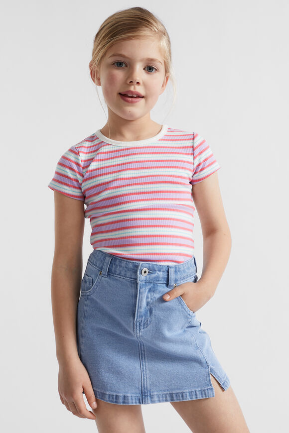 Stripe Rib Tee  Wild Berry  hi-res