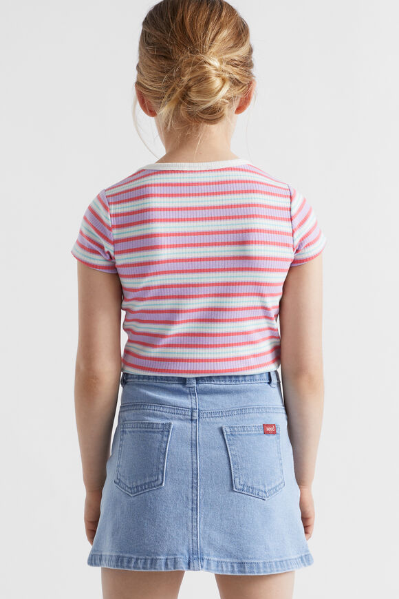 Stripe Rib Tee  Wild Berry  hi-res
