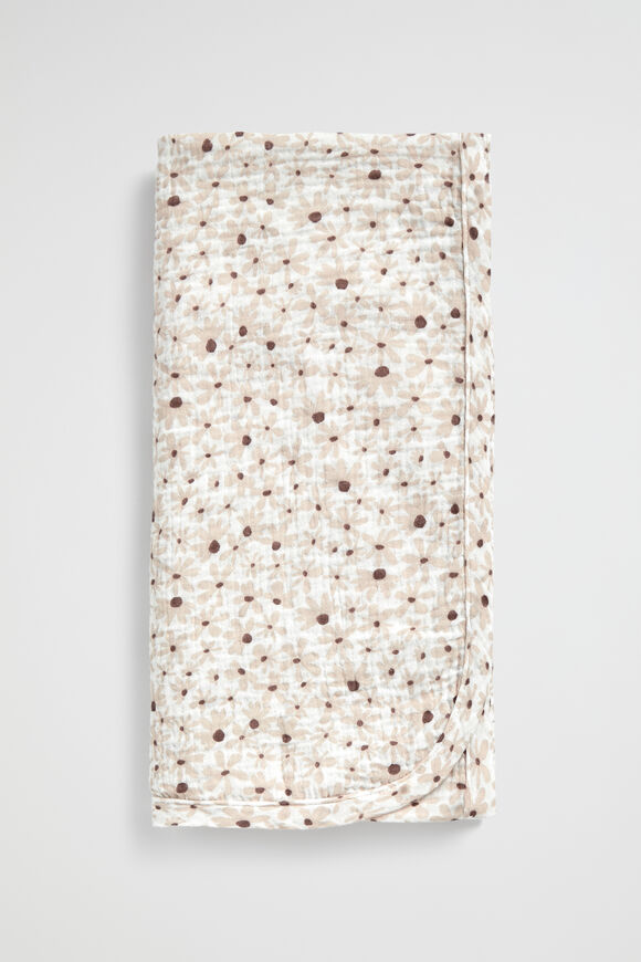 Woven Floral Wrap  Canvas  hi-res