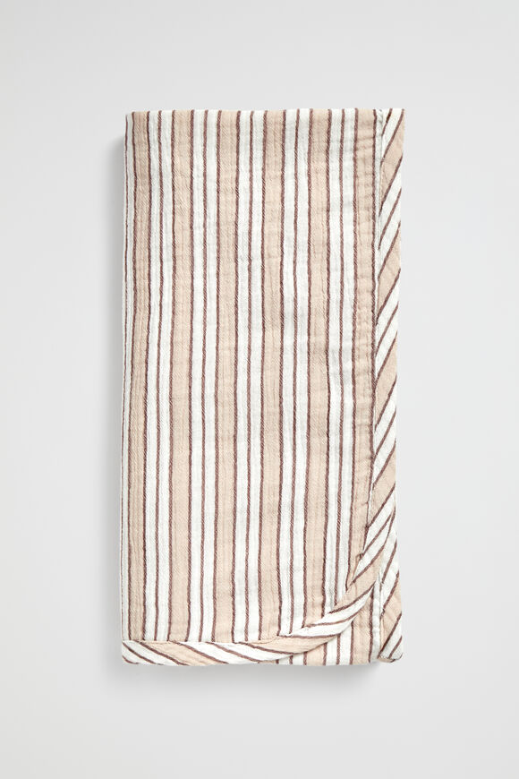 Woven Stripe Wrap  Sand  hi-res
