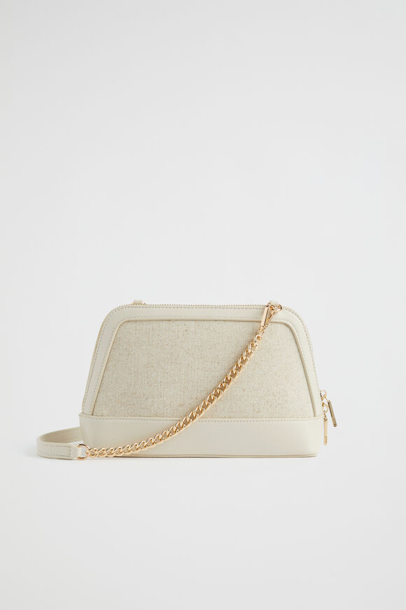 Canvas Crossbody Bag  Stone  hi-res