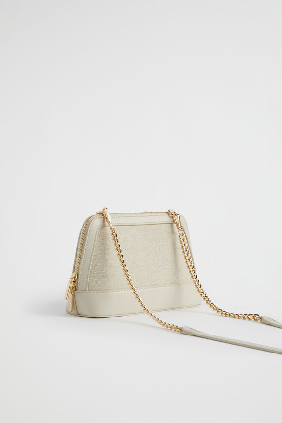 Canvas Crossbody Bag  Stone  hi-res
