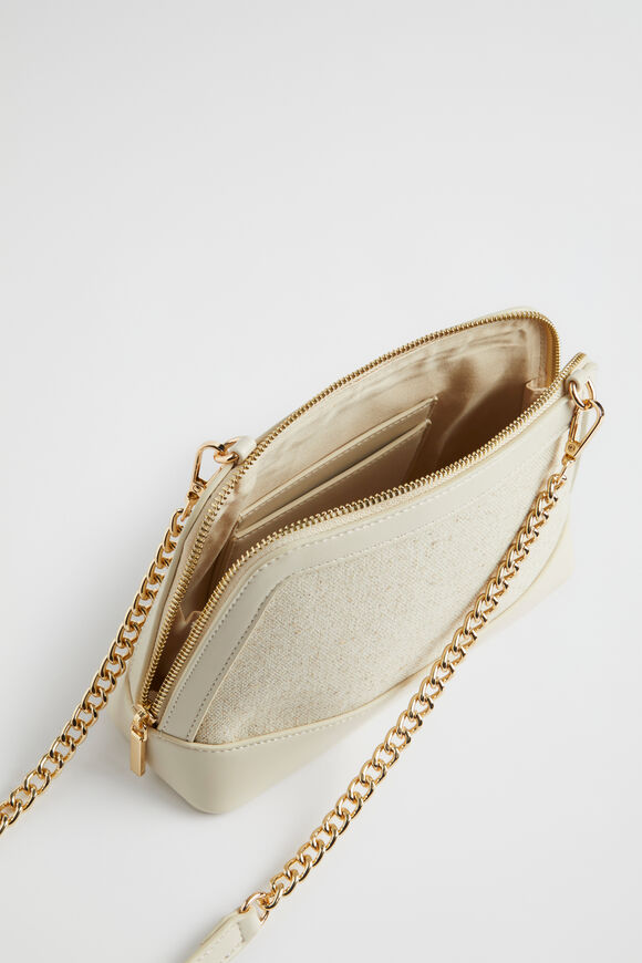 Canvas Crossbody Bag  Stone  hi-res