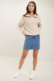Cable Knit Zip Sweater  Cappuccino  hi-res