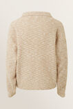 Cable Knit Zip Sweater  Cappuccino  hi-res