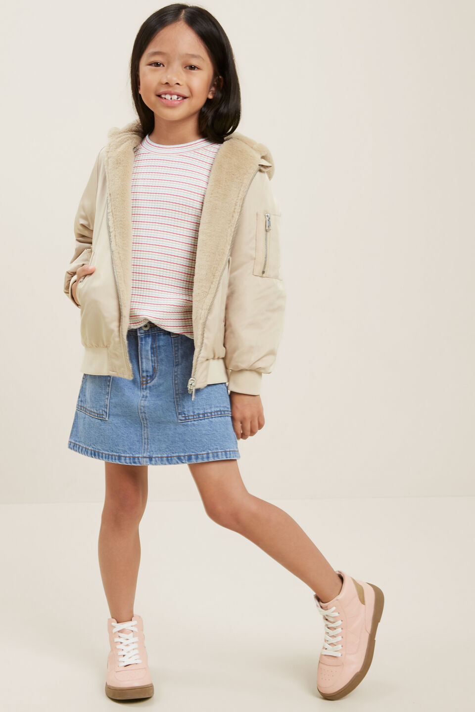 Reversible Bomber Jacket  Chai