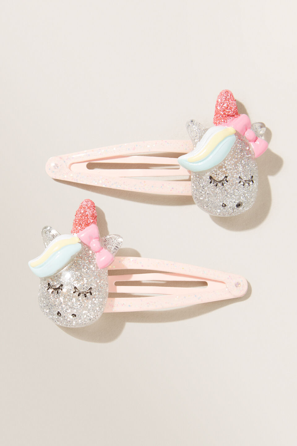 Glitter Unicorn Clips  Multi