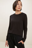 Waffle Side Split Top  Black  hi-res