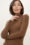 High Neck Rib Sweater  Molasses  hi-res