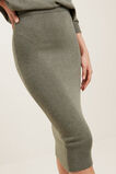 Marle Knit Skirt  Olive Khaki Marle  hi-res