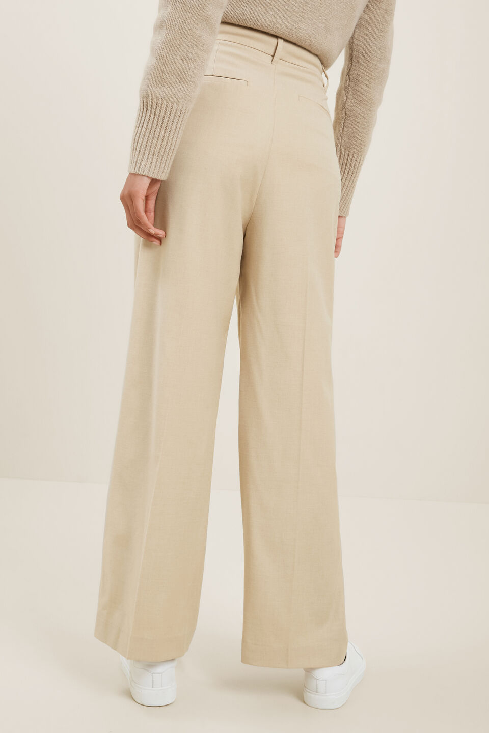 Twill Tailored Pant  Champagne Beige