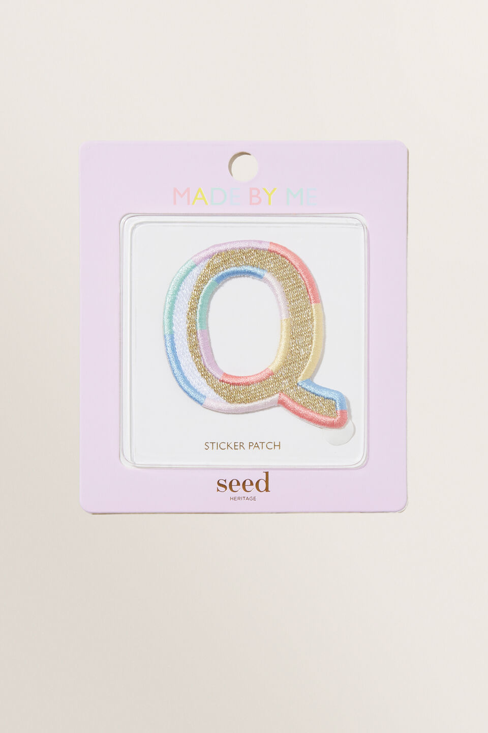 Made By Me Rainbow Initial Patch  Q