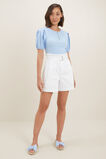 Poplin Henley Top  Clear Sky  hi-res