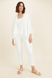 Linen Blend Poncho  French Vanilla  hi-res