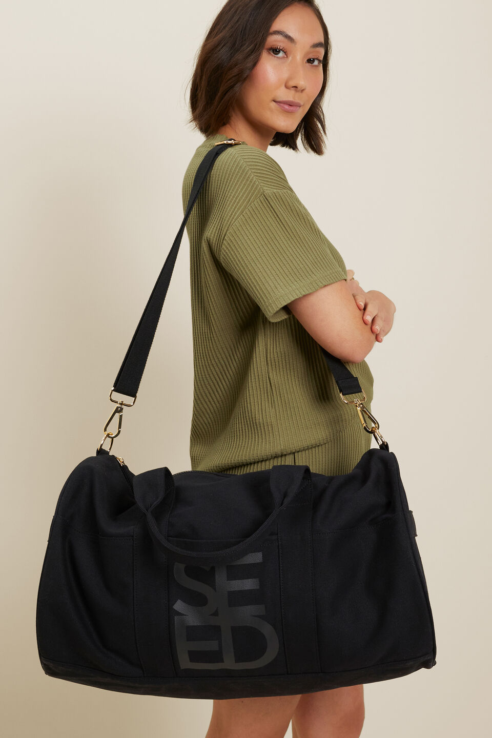 Seed Canvas Duffle Bag  Black