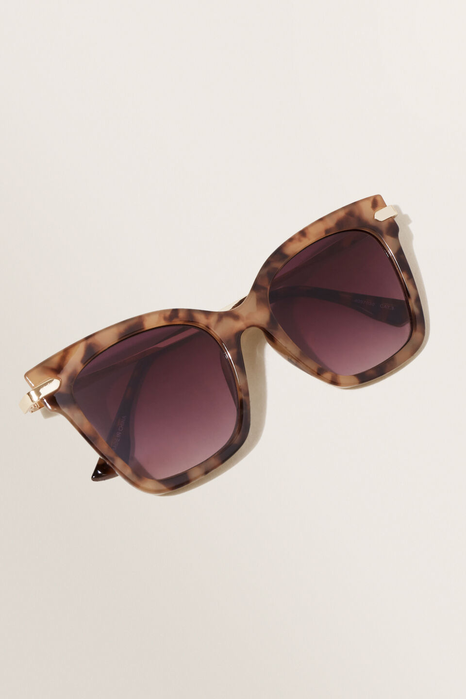 Natalie D Frame Sunglasses  Milky Tort