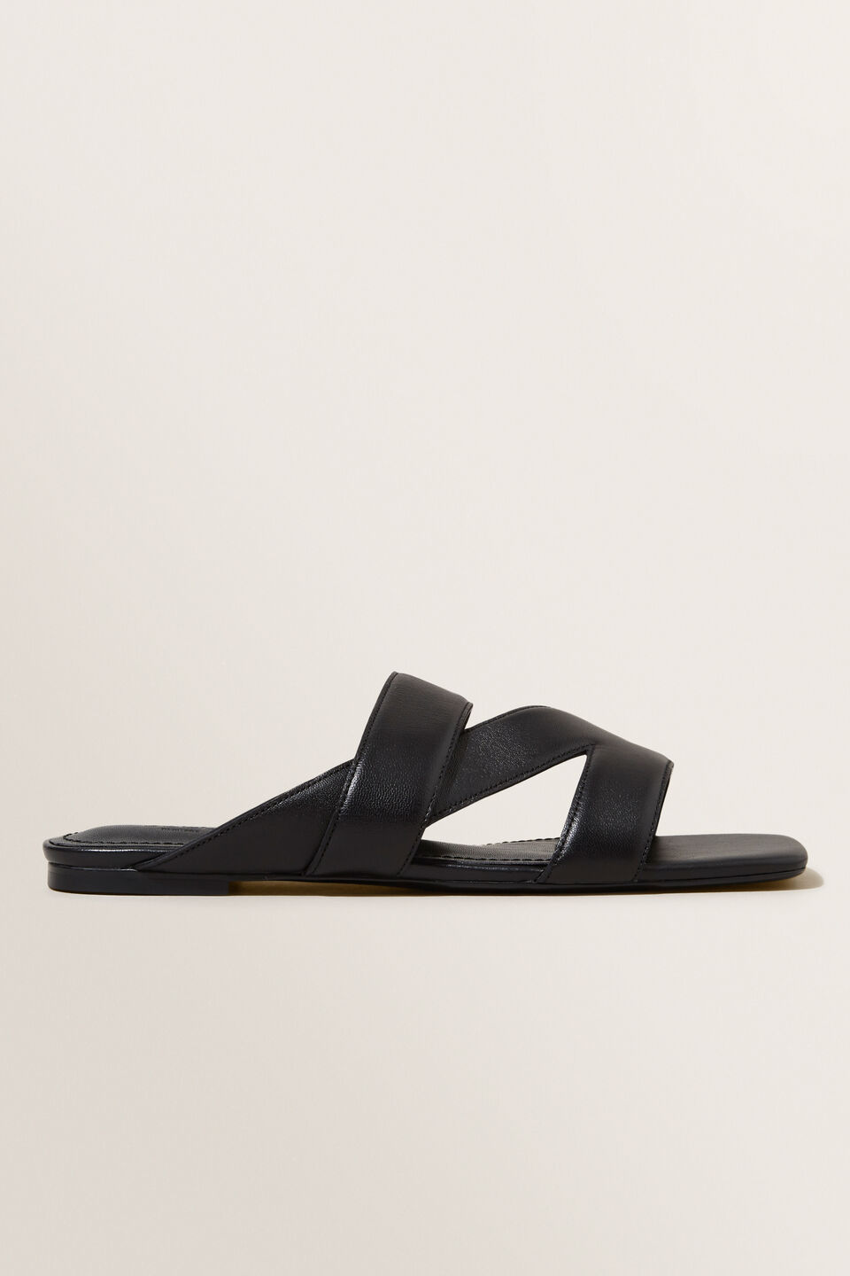 Maya Leather Sandal  Black