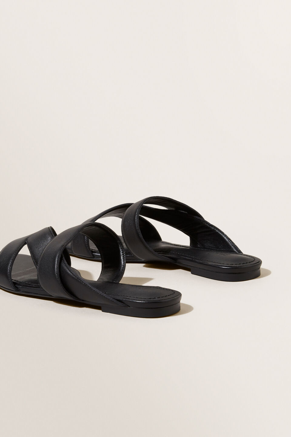 Maya Leather Sandal  Black