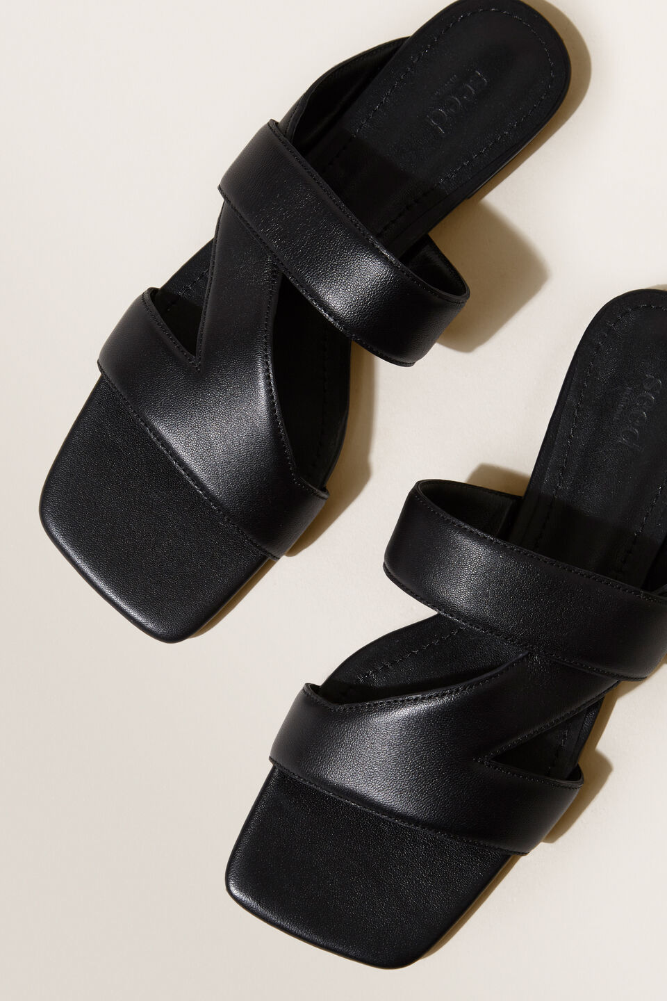 Maya Leather Sandal  Black