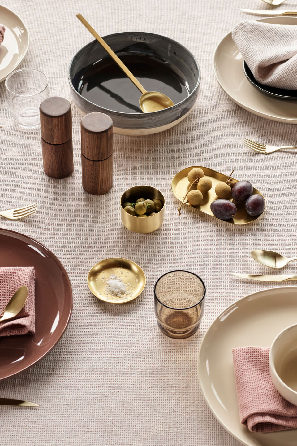 Rae Small Bowl  Brass