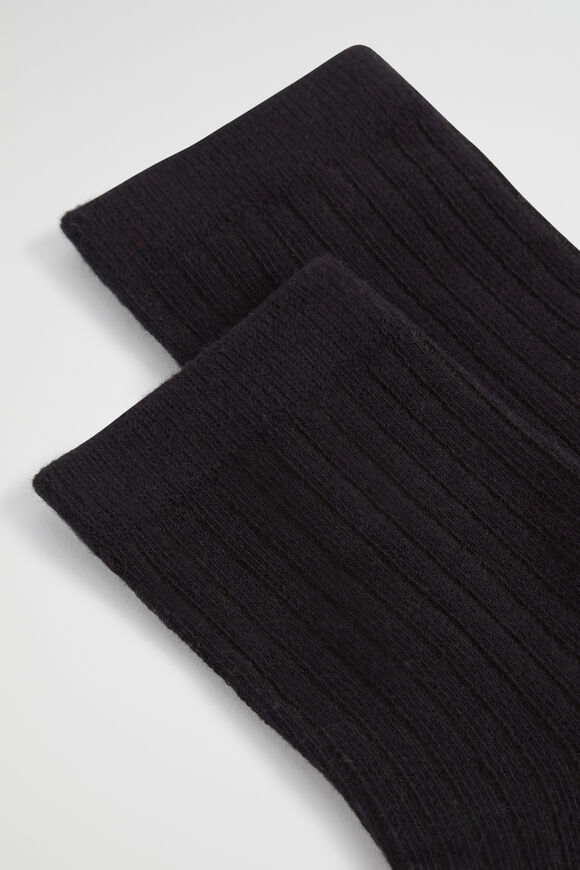 1/4 Crew Socks  Black  hi-res