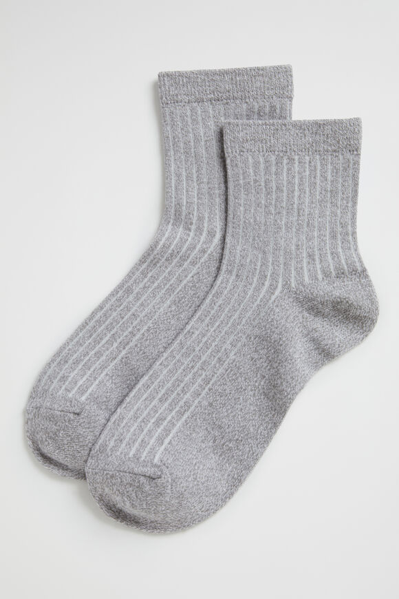 1/4 Crew Socks  Grey  hi-res