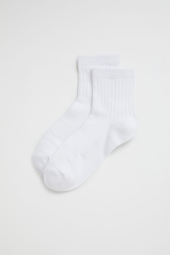 1/4 Crew Socks  White  hi-res