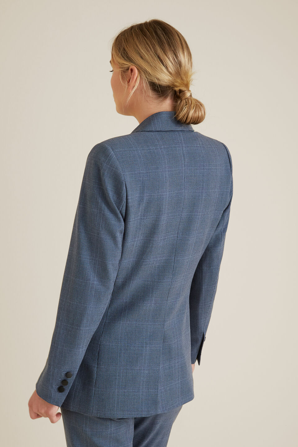 Blue Iris Check Blazer  