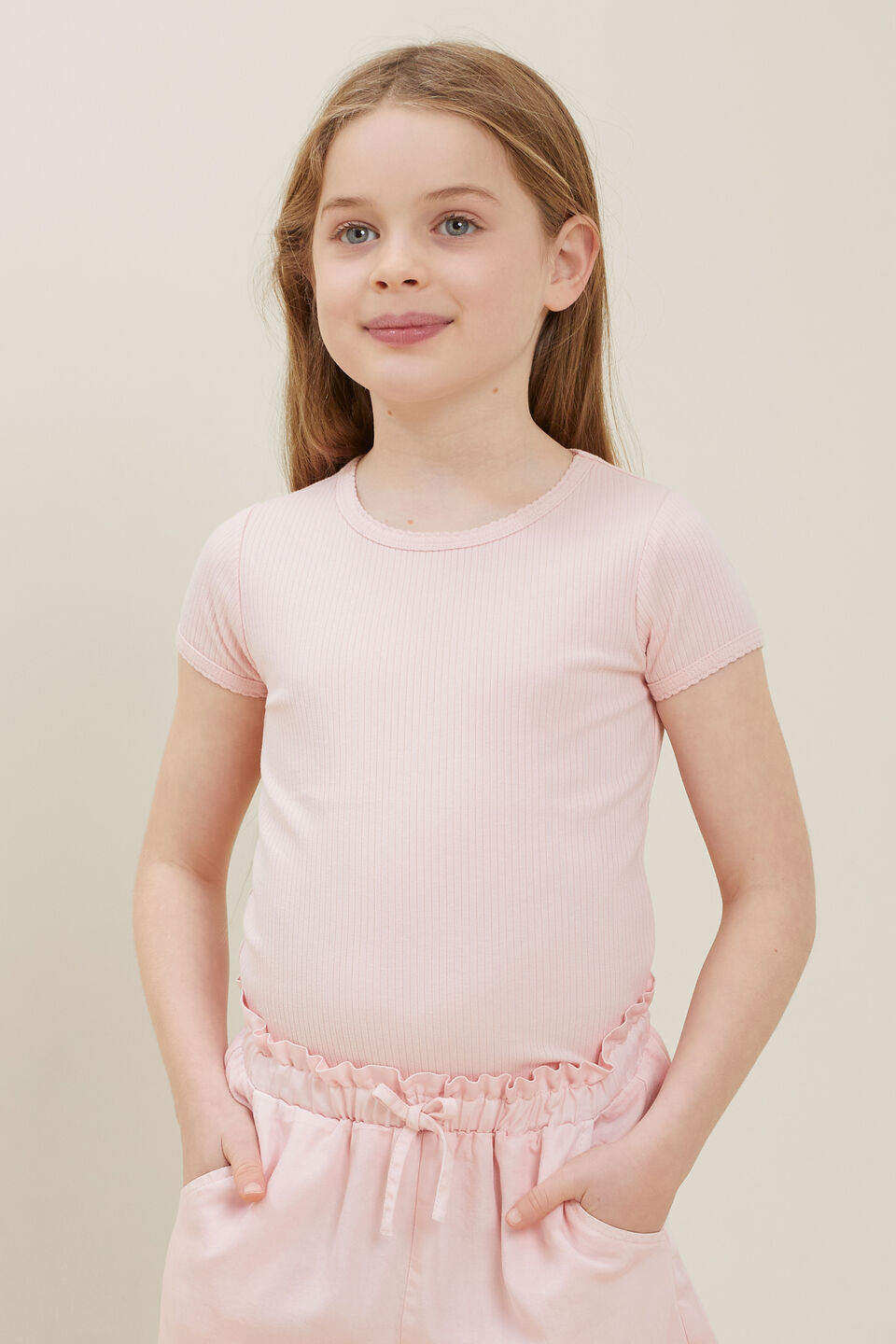 Core Summer Rib Tee  Dusty Rose