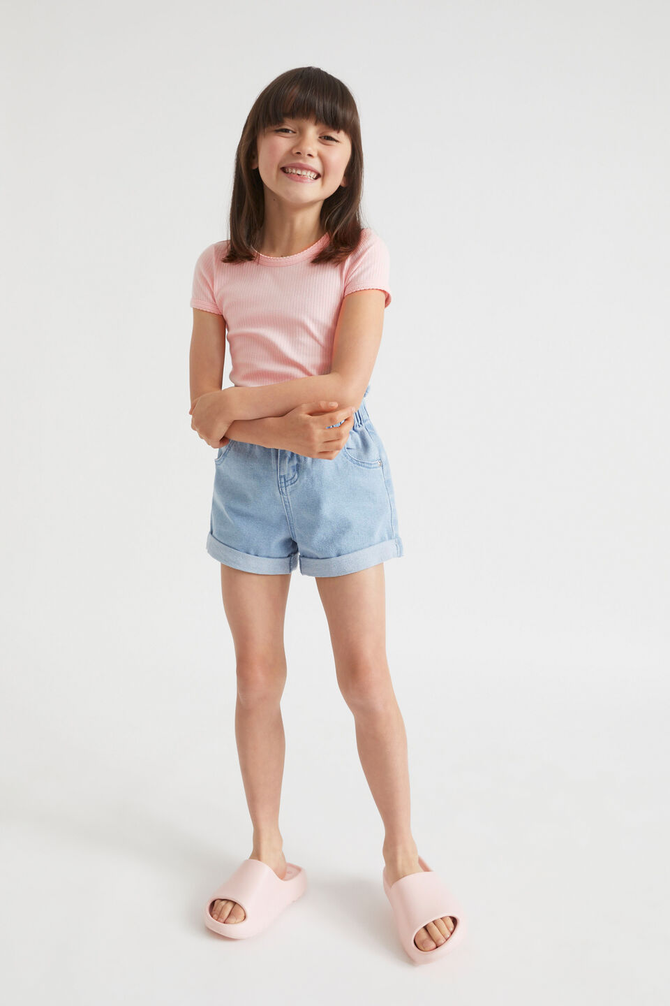 Core Summer Rib Tee  Dusty Rose