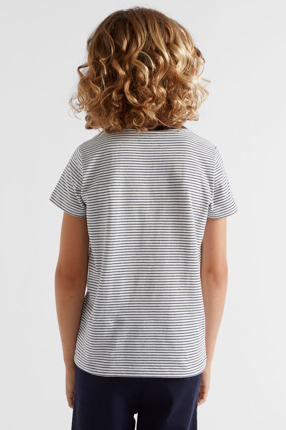 Core Logo Tee  Blue Stripe  hi-res