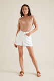 Raw Hem Denim Short  White  hi-res