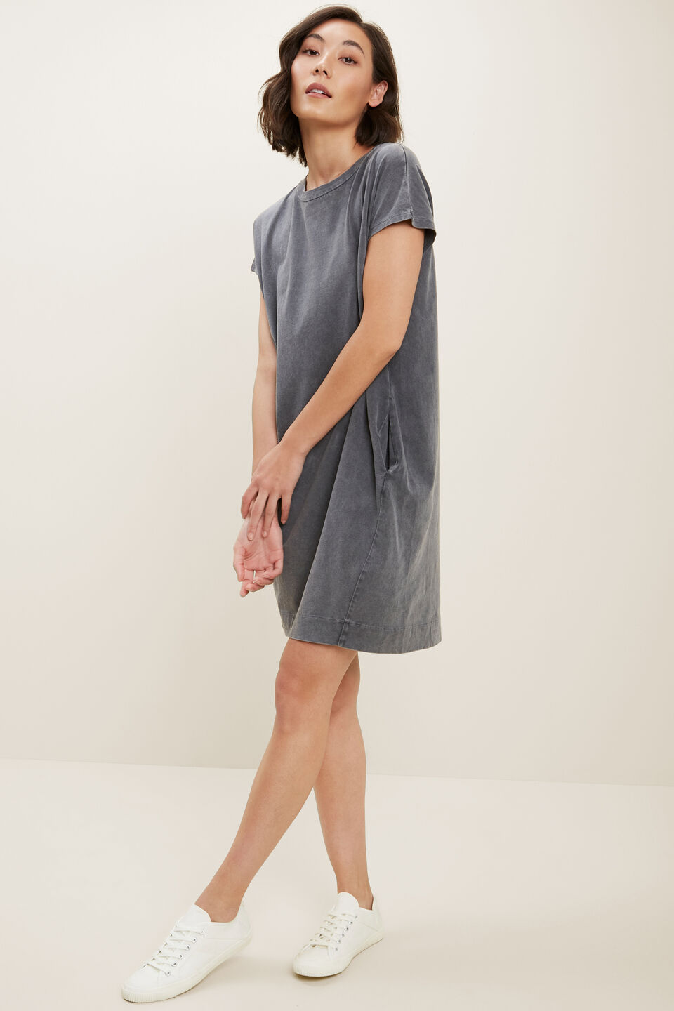 Tee Dress  Coal Vintage Wash