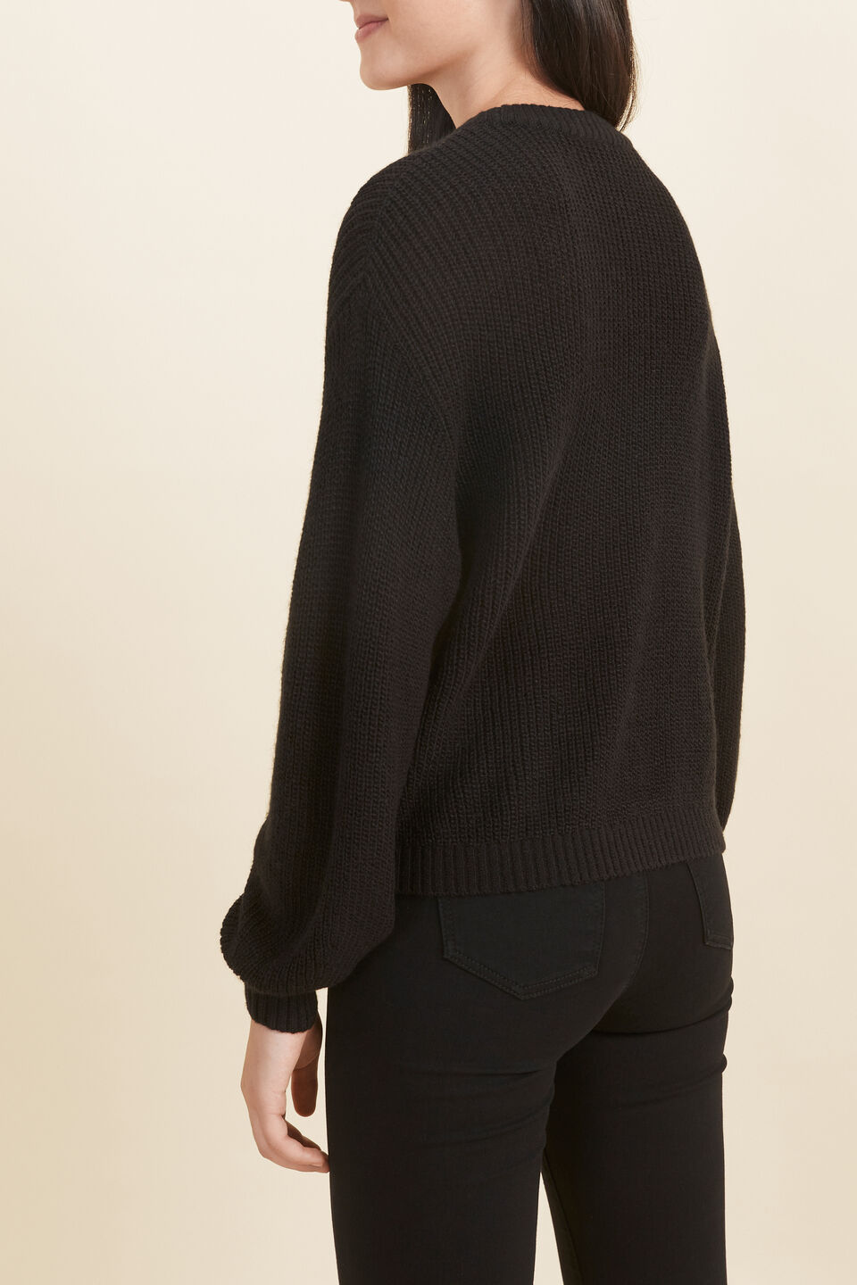 Crop Knit  Black