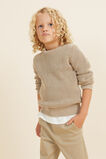Waffle Crew Knit  Light Oak  hi-res