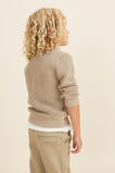 Waffle Crew Knit  Light Oak  hi-res