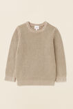 Waffle Crew Knit  Light Oak  hi-res