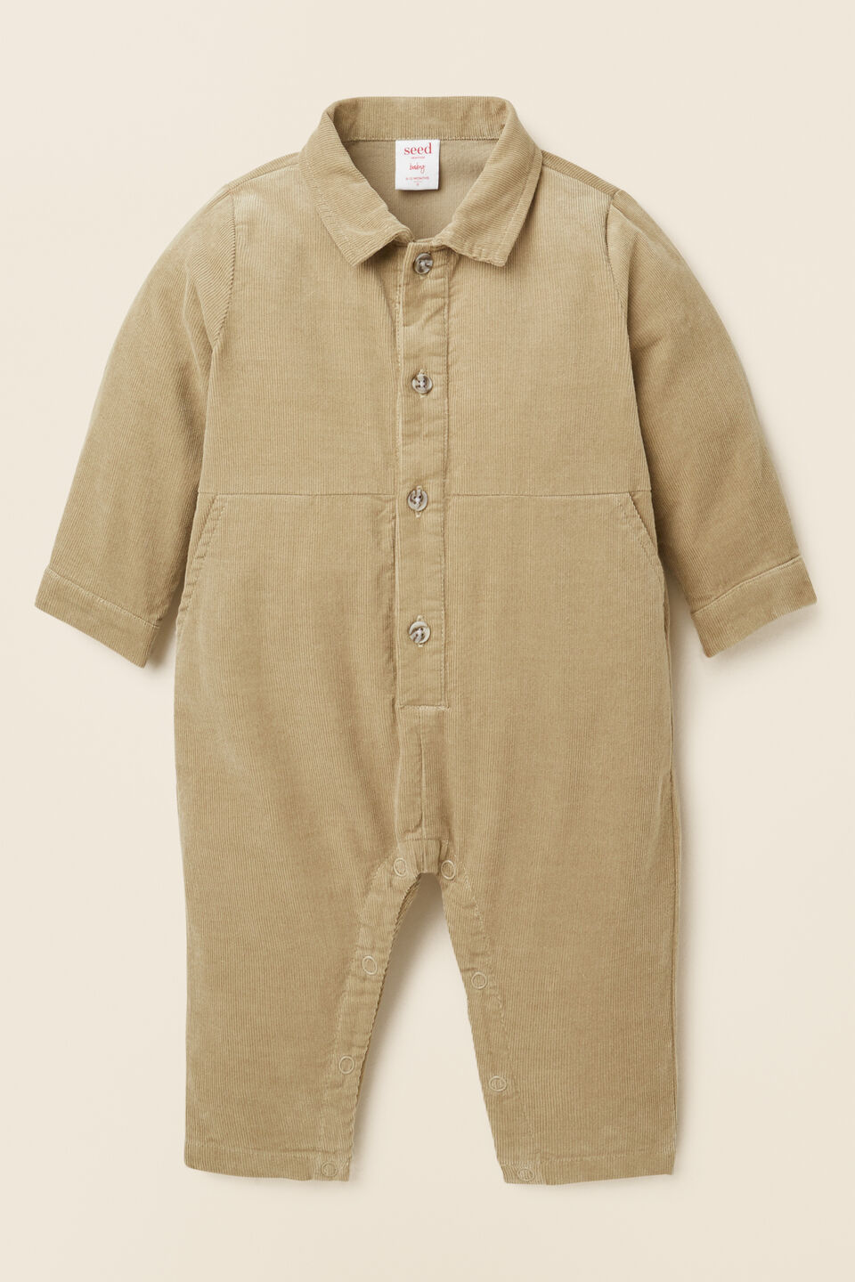 Cord Romper  Light Oak