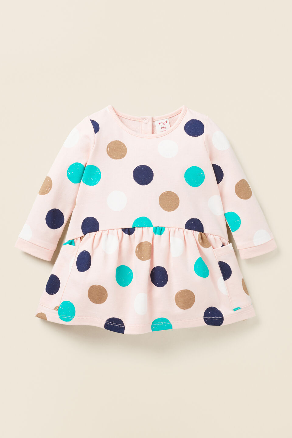 Terry Spot Dress  Dusty Rose