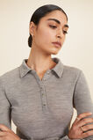Babywool Polo Top  Pewter Marle  hi-res