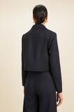 Wool Blend Cropped Suiting Jacket  Deep Navy  hi-res