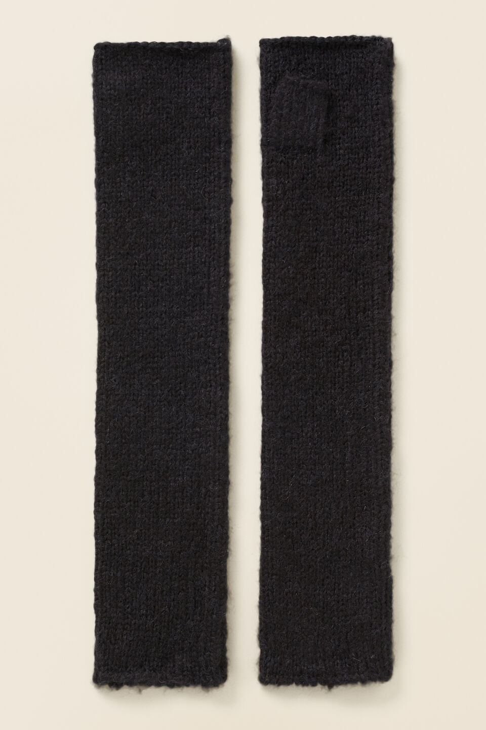 Chunky Knit Arm Warmers  Black